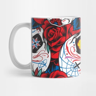 Scary Skeletons & Roses Mug